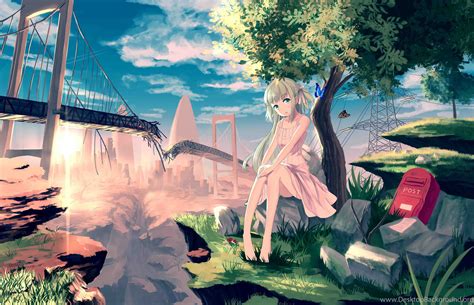 Cute Anime Girl Waiting Wallpapers Dreamlovewallpapers Desktop Background
