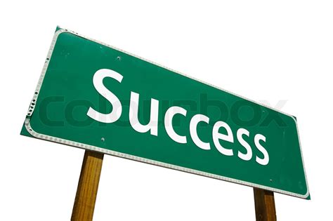 Success Road Sign With Clipping Path Stock Image Colourbox