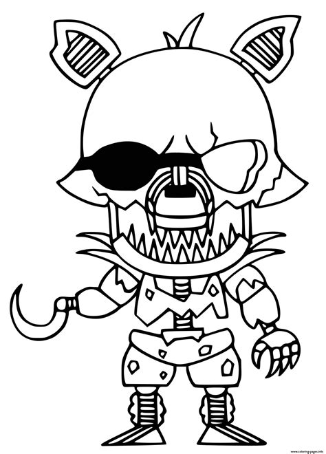 F Naf Foxy Coloring Pages