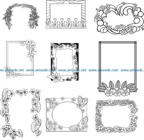 Frames For Engraving File Cdr And Dxf Free Vector Download For Laser