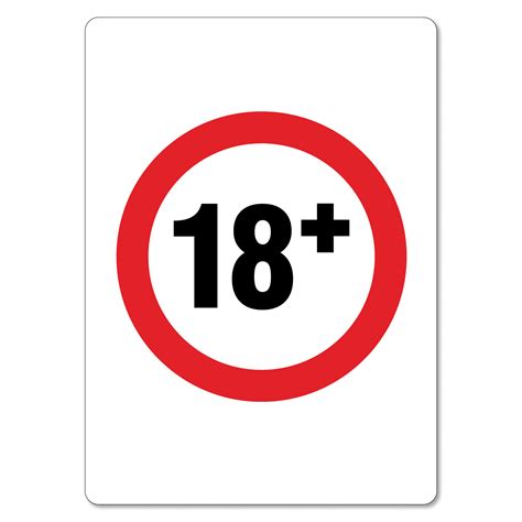 Age Restriction Sign 18 The Signmaker