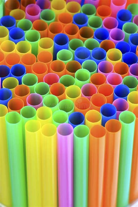 Abstract Background From Colorful Plastic Straws Stock Image Image Of