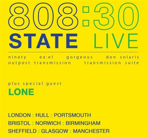 Pre Sale Tickets 808 State Stereoboard Blog