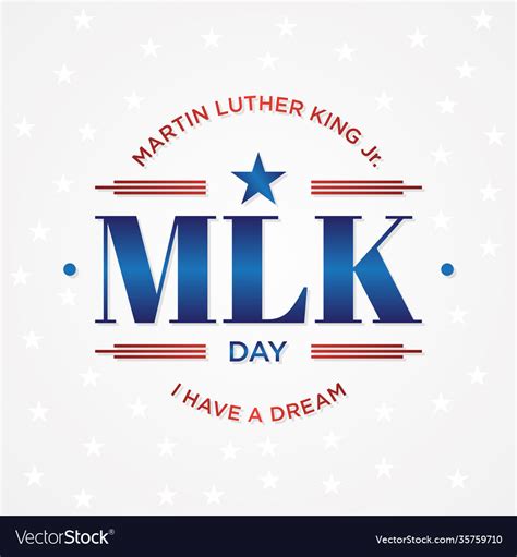 Mlk Or Martin Luther King Letter Emblem Design Vector Image