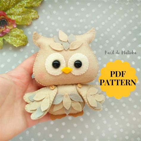 owl sewing pattern felt owl ornament owl doll felt tutorial etsy