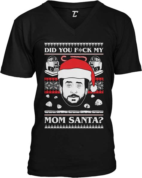 Did You Fck My Mom Santa Charlie Iasip Unisex V Neck T Shirt