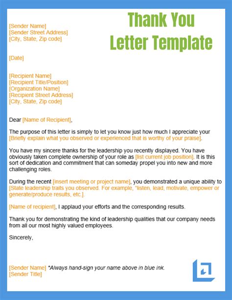 Corporate Thank You Letter Sample Master Of Template Document