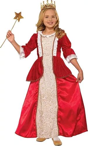 Disfraz Princesa Medieval Vestido Rojo Para Niña Cuotas Sin Interés