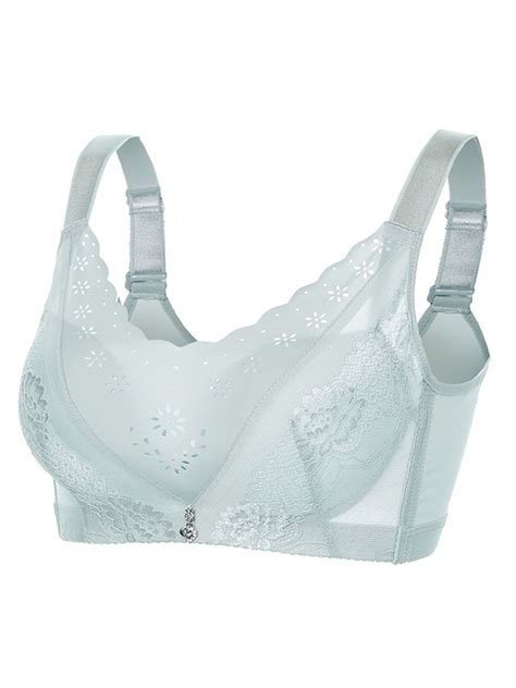 Lace Wireless Full Coverage Lightly Lined Gather Bra