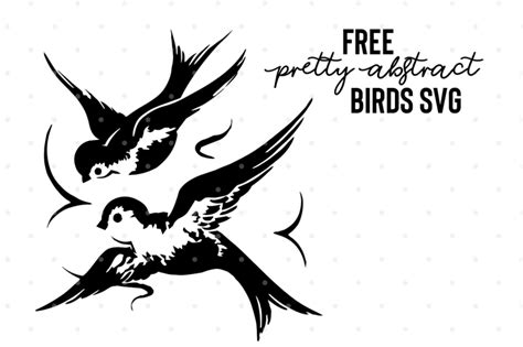 FREE Pretty abstract birds SVG! This beautiful design can be used for all types of crafting ...