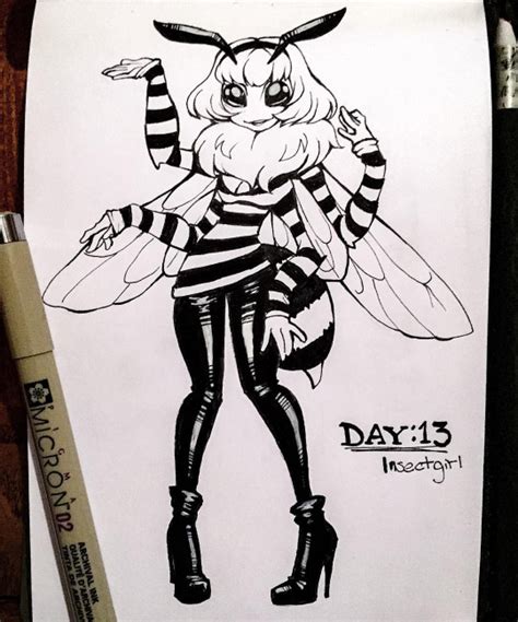 Inktober Day 13 Insect Girl By Rap1993 On Deviantart