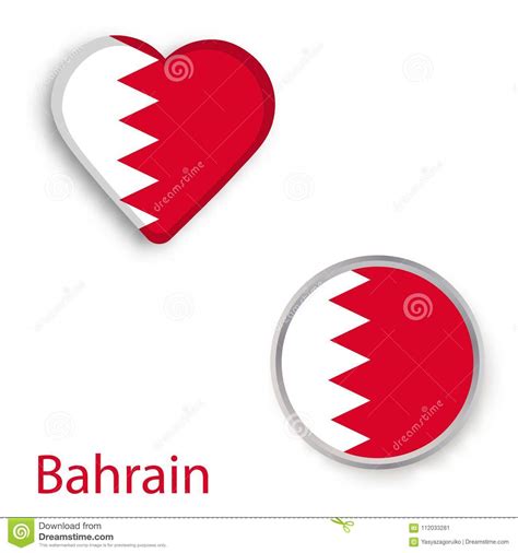 Maybe you would like to learn more about one of these? Heart And Circle Symbols With Flag Of Bahrain. Stock ...