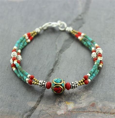 Traditional Tibetan Beaded Bracelet Vintage Beads