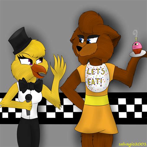 Freddy And Chica Swap Rolls Art Trade By Salvagio2001 On Deviantart