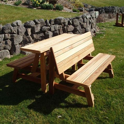 Wood Country Herman 5ft Red Cedar Convertible Garden Bench Hc1 Convertible Table Outdoor