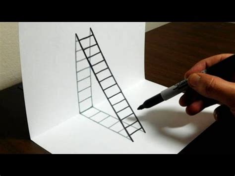 The below image is a hairstyle consisting of irregular layers and overlapping locks. How to Draw a 3D Ladder - Trick Art For Kids - YouTube
