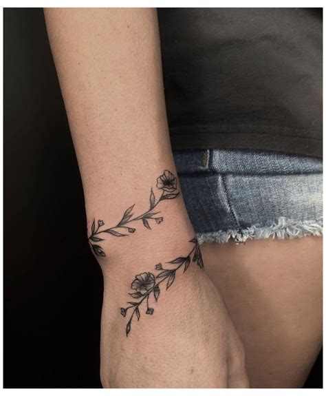 floral wrist wrap tattoo travelartillustrationvintageposters