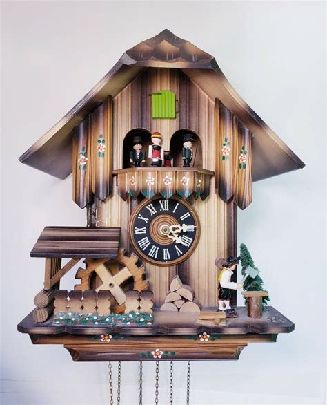 Der Frohliche Wanderer Edelweiss Cuckoo Clock 2708 Swiss Albert Schwab