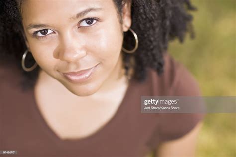 Close Up Of Smiling Mixed Race Woman High Res Stock Photo Getty Images