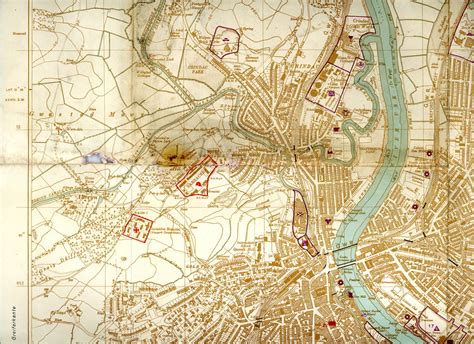 German Wartime Town Plan Of Newport Monmouthshire Mon Gwent Stadtplan