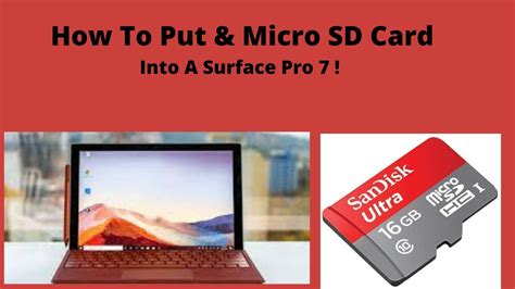 How To Put A Micro Sd Card Into A Microsoft Surface Pro 7 Youtube