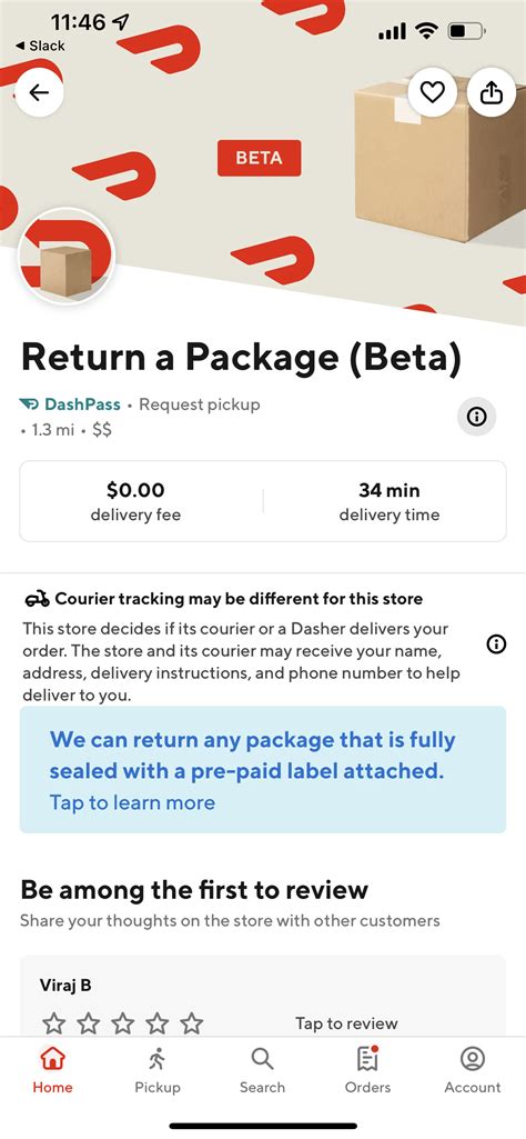 DoorDash is testing a feature that lets you return packages to post