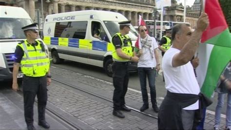 Anti Israeli Protest On The Streets Of Edinburgh Bbc News