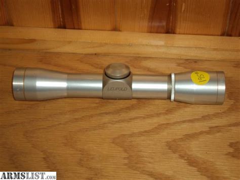 Armslist For Sale Leupold M8 Silver 4x Eer Pistol Scope