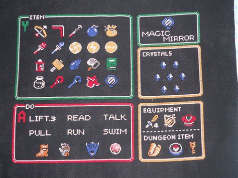 The Legend Of Zelda Link To The Past Inventory By Gameofthreads On