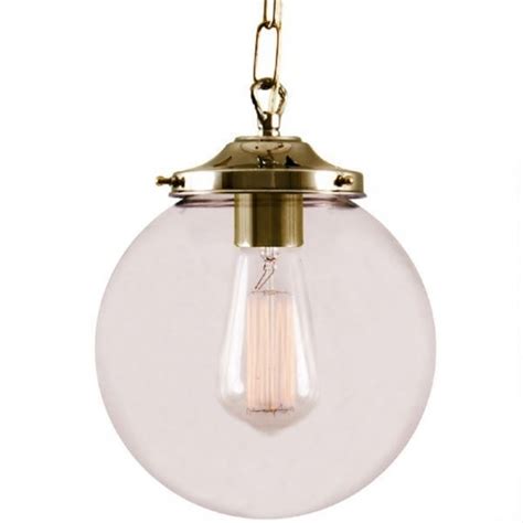 Home glass pendant light bar ceiling light kitchen lamp room chandelier lighting. Ceiling Pendant Light with Clear Glass Globe Shade on Gold ...