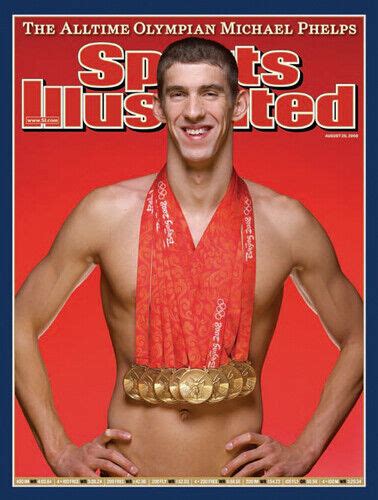 michael phelps 8 gold medals sports illustrated olympic swimming 18x24 poster ebay