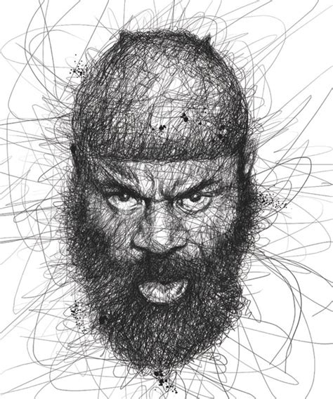 Portraits Made From Hundreds Of Scribbled Lines Twistedsifter