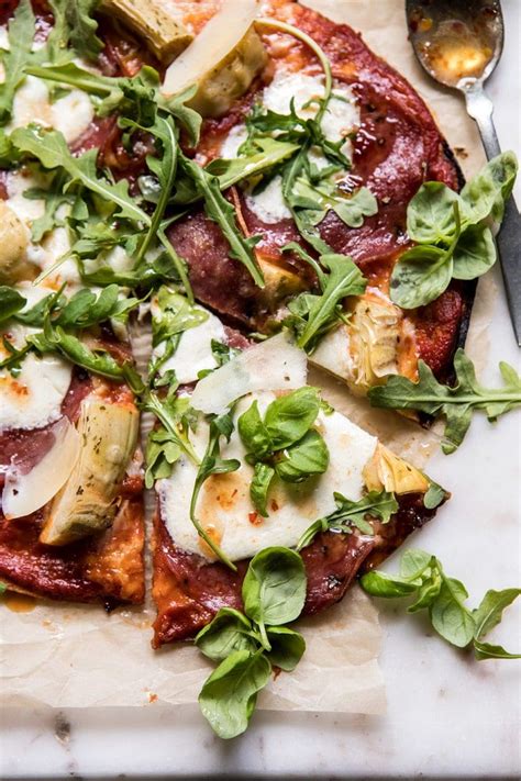 This homemade flatbread pizza recipe will be fun for the whole family! 15 Minute Thin Crust Pizza with Arugula and Hot Honey ...