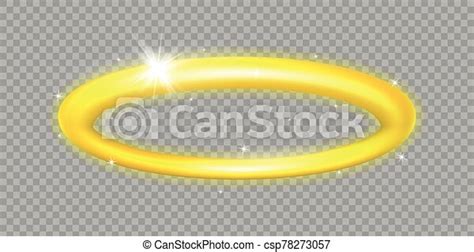 Golden Halo Angel Ring Angelic Nimbus Illustration Holy Golden
