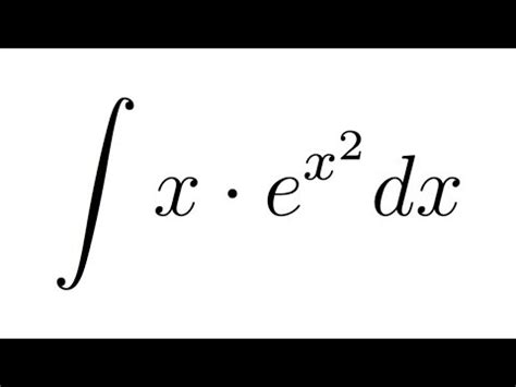 This calculator computes the definite and indefinite integrals (antiderivative) of a function with respect to a variable x. Integral of x*e^(x^2) (substitution) - YouTube