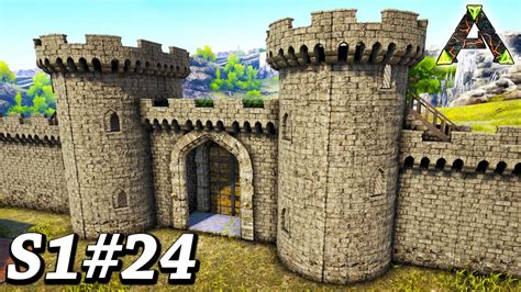 Ark Epic Castle Gate Wall Build Ark Survival Evolved Ragnarok