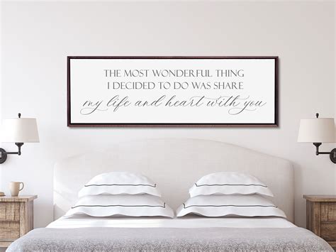 Master Bedroom Sign Above The Bed Sign The Most Wonderful Etsy