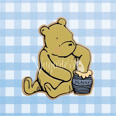 Classic Winnie The Pooh Bear And Honey Pot 2 Cookie Cutter Etsy