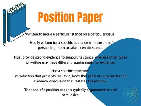 How To Write A Position Paper