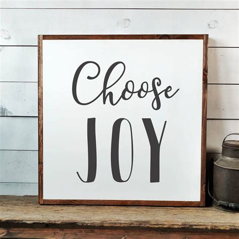 Choose Joy Sign Free Shipping Joy Wood Sign Joy Wooden Etsy