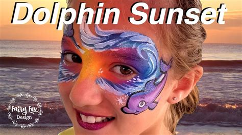 Dolphin Sunset Mask Face Paint Tutorial Youtube