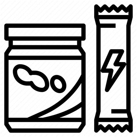 Bar Energy Food Healthy Peanutbutter Snack Icon