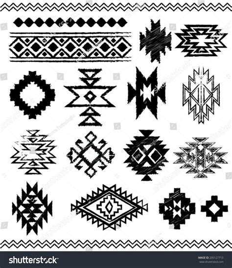 Hand Drawn Look Aztec Navajo Indian Stock Vector Royalty Free