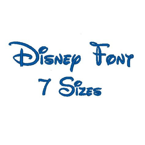 Disney Font Embroidery Machine Etsy