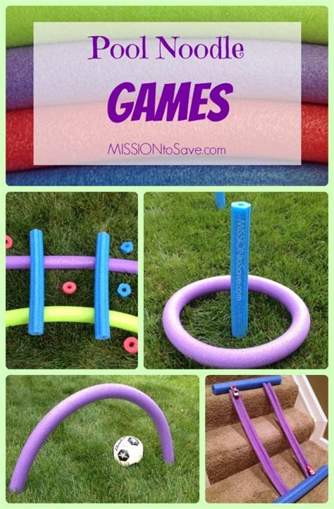Fun Easy Diy Pool Noodle Games No Water Needed Repurpose These Thrifty Finds For Fun Games