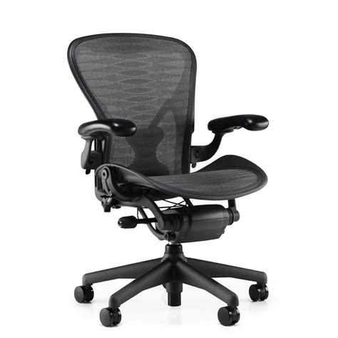 The aeron office chair captures the zeitgeist of the 1990s. Herman Miller Aeron Chair (Classic) - Tuxedo Grey / Black - Size C