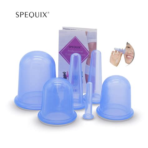 Spequix Professional Massage Cups Silicone Vacuum Suction Cup Therapy Anti Cellulite Face Neck