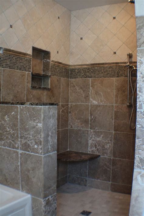 See more ideas about bathrooms remodel, walk in shower, walk in shower with bench. Custom shower stall with bench seat, soap and bottle cubby ...