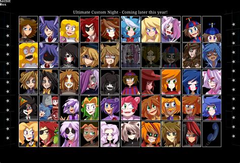 Fnaf Ultimate Custom Night 50 Characters By Secret Box