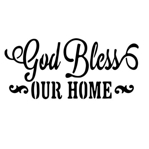 God Bless Our Home Stencil On 10mil Clear Mylar Reusable Etsy